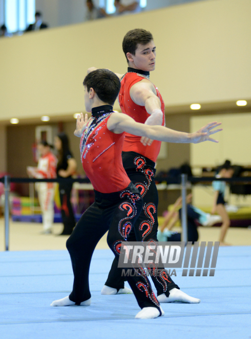 Akrobatika gimnastikası üzrə Azərbaycan və Bakı birinciliyi başlayıb. Azərbaycan, Bakı, 20 may 2016